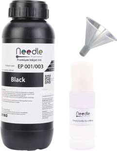 Needle 500 gms Ep 001/003 for L3110 L3150 L3250 L3252 L3115 L3116 L3101 Printers Black Ink Bottle