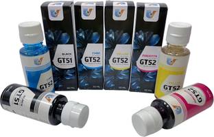 uv infotech GT51 & GT52 Ink Refill Dye Ink Compatible For Smart Tank 510, 515 Printers Black + Tri Color Combo Pack Ink Bottle