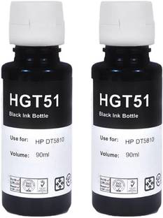 tequo GT51 GT52 Ink for HP 310, 315, 319, 410, 415, 419, GT5810, GT5820, GT5821 Black - Twin Pack Ink Bottle
