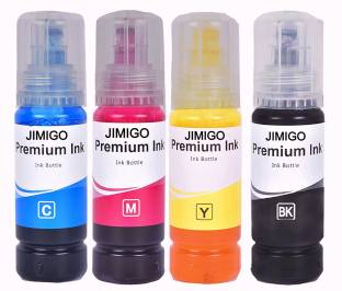 JIMIGO Ink Refill for Epson 001 , 003 , L3200 , L3210 , L3211 , L3215,L3216,L3250,L3252 Black + Tri Color Combo Pack Ink Bottle
