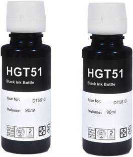 R C Print Ink for 310, 315, 319, 410, 415, 419, GT5810, 5GT820, GT5821 Inktank Printers Black - Twin Pack Ink Bottle