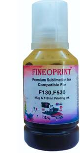 Fine o Print Sublimation Ink for Mugs & Tshirt Printing compatible for Epson F130,F530 (4ink) Black + Tri Color Combo Pack Ink Bottle
