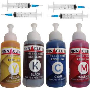 PINNACLE Compatible Smart Tank 675 All-in-One Multi Color Ink Bottle Black + Tri Color Combo Pack Ink Bottle
