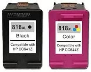 GPN PRINT 818XL Combo Ink Cartridge for USE in For Compatible HP DESKJET D2500,D2530, F420 Black + Tri Color Combo Pack Ink Cartridge