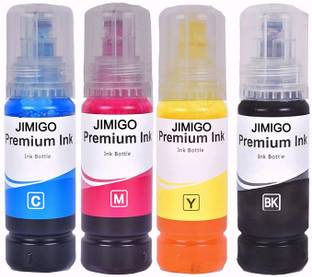 JIMIGO Compatible Ink Bottle for Epson 003 L3110 L3150 L3250 L3210 L4260 & More Printer Black + Tri Color Combo Pack Ink Bottle