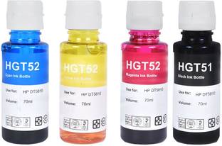 RAMKE Ink Compatible For HP 319/410 / 415 / 419 / GT5810 / 5GT820 / GT5821 Black + Tri Color Combo Pack Ink Bottle