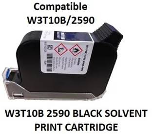Rsse Compatible W3T10B Inkjet Printer Cartridge (Black 2590 Solvent Print Cartridge Black Ink Cartridge