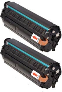 MKTONER 12A Compatible For HP M1005, M1319f, 3020, 3030, 3050z Printers (Pack 2) Black Ink Cartridge