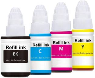 R C Print COMPATIBLE Ink for Printers G1000,G2000,G3000,G4000,G2010,G3010 Black + Tri Color Combo Pack Ink Bottle