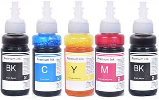 GREENBERRI Ink Compatible For 130,L220,L310,L360,L361,L380,L405,L565,L365,L485,L1300 Black + Tri Color Combo Pack Ink Bottle