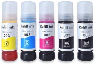 OnlyU Ink Refill for Epson 001 , 003 , L3200 , L3210 , L3211 , L3215,L3216,L3250,L3252 Black + Tri Color Combo Pack Ink Bottle