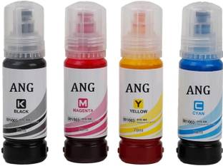 Ang Compatible Refill ink for Eosn 6190 L4750 L5190 Printer Black + Tri Color Combo Pack Ink Bottle