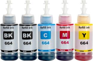 Salty L220 Printers(5Pcs) Black + Tri Color Combo Pack Ink Bottle
