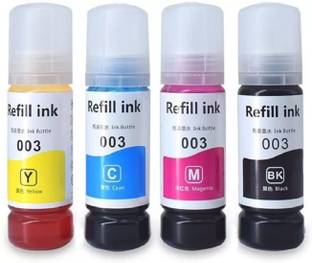 ASV 001/003 REFILL INK COMPATIBLE FOR EPSON L3110,L3100,L3101,L3115,L3116,L3150L3151 Black + Tri Color Combo Pack Ink Bottle