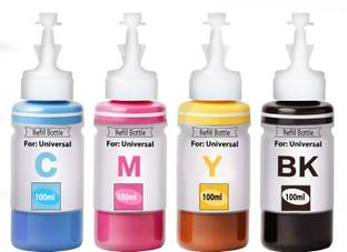 verena Refill Ink Compatible For MG2577s Printers 100ML(4 syringes) Black + Tri Color Combo Pack Ink Cartridge