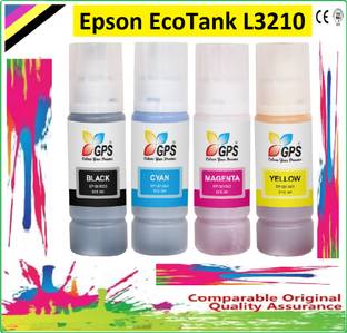 GPS Colour Your Dreams EcoTank L3210 Series Mult Function Monochrome Inkjet For Comptible Epson Printer Black + Tri Color Combo Pack Ink Bottle