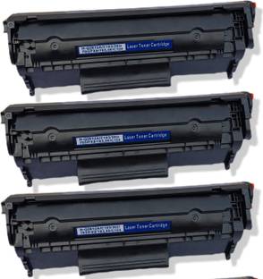 smartprint (PREMIUM QUALITY) 12A/Q 2612A Toner Cartridge - pack of 3 nos Black Ink Toner