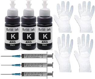 Ang INK Syringe & Gloves FOR 805, 682, 678, 802, 901, 818,22, 27, 46, 56, 57, 680 Black Ink Cartridge