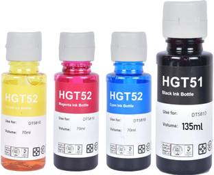 R C Print Compatible Refill Ink with Hp 310 315 319 410 415 419 GT5810,GT5820 Black + Tri Color Combo Pack Ink Bottle