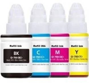 trendvision GI- 790 set for G1000,G1010,G1100,G2000,G2002,G2010,G2012,G2100,G3000,G3010 Black + Tri Color Combo Pack Ink Bottle