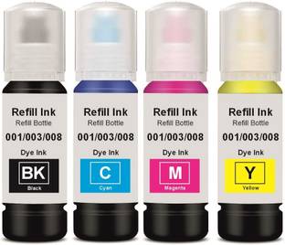 verena 003/005/008 Refill Ink Compatible for L3100,L3101,L3110,L3115,3150 Printer 70ML Black + Tri Color Combo Pack Ink Bottle