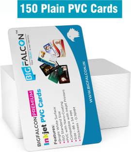 BIGFALCON Premium 150 Plain PVC ID Cards for Inkjet Printers Quality White Plastic CR80 White Ink Bottle