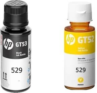 HP ORIGINAL INK FOR HP 529 ALL IN ONE SMART TANK INK TANK PRINTER BLACK AND YELLOW Yellow Ink Bottle