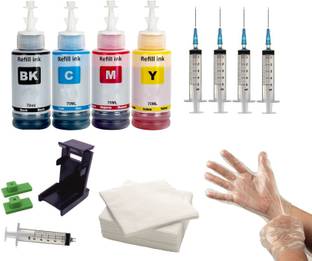 Salty Refill Kit for-805,860,861,803,680 678,682,802,901,831,830,46 & PG 88 PG740 Black + Tri Color Combo Pack Ink Cartridge