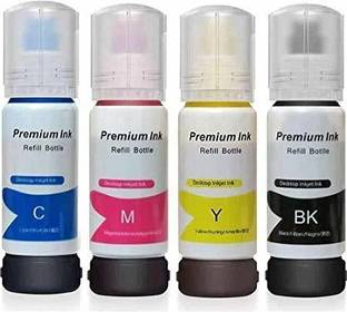 trendvision 003 Ink for L5190,L3150,L3110,L1110,L4150,L6170,L4160,L6190,L6160 Black + Tri Color Combo Pack Ink Bottle