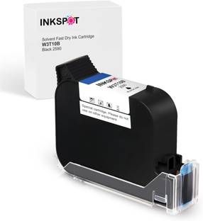 Inkspot W3T10B / 2590 Solvent Black Ink Cartridge Compatible for Handheld Inkjet Printer Black Ink Cartridge
