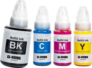 Ang Refill Ink for cann G4010 G1900 , G2900 , G3900 , G1800 , G2800 , G3800 Printer Black + Tri Color Combo Pack Ink Bottle