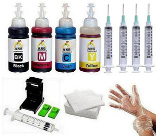 Ang Refill ink Pixma E400 E410 E417 E460 E470 E477 E480 E3170 E3177 Printers Black + Tri Color Combo Pack Ink Cartridge