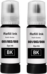 canoff Ink Refill 001 , 003 , L3200 , L3210 , L3211 , L3215,L3216,L3250,L3252 Black - Twin Pack Ink Bottle