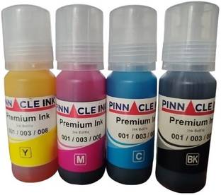PINNACLE Refill Ink for 001/003/008 Premium Compatible Refill Ink For L5190 Black + Tri Color Combo Pack Ink Bottle