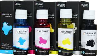 Splashjet GT51/GT52 Refill Ink for Ink Tank 310, 315, 316, Black + Tri Color Combo Pack Ink Bottle