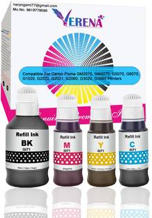verena GI 71 Refill Ink G1020,G2020,G2021,G2060,G3020,G3021,G3060 Printers Black + Tri Color Combo Pack Ink Bottle