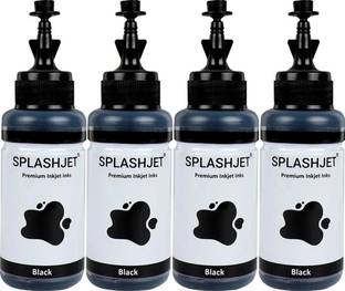 Splashjet T664 Ink For Ep L130, L380, L210, L220, L310, Printers - (70g x 4Bk) - 502718 Black Ink Bottle