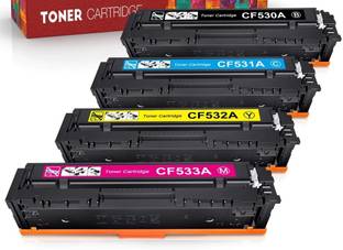 ALPHABET 205A/CF 530A/531A/532A/533A Toner Black + Tri Color Combo Pack Ink Cartridge