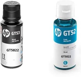 HP ORIGINAL INK BOTTLE FOR HP DESK JET GT 5822 INK TANK PRINTER BLACK & Cyan Ink Bottle