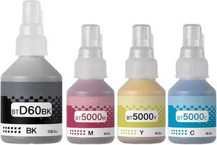 R C Print Ink compatible for Brother DCP T220 T420 T520 T820 T920 T310 T510 T710 Black + Tri Color Combo Pack Ink Bottle