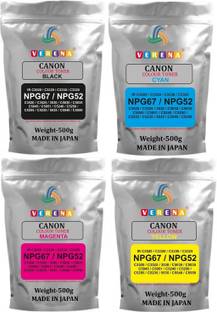 verena High Quality Toner Powder SET1 2KG NPG-67 NPG-52 Black + Tri Color Combo Pack Ink Toner Powder