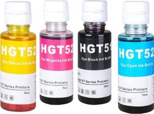 Ang Refill dye Ink for GT51 GT52 Ink Tank 310,315,319,410,415,419 GT5810,GT5820 Black + Tri Color Combo Pack Ink Bottle