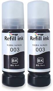 QUINK 001/ 003 Ink for Epson L3110, L3150, L3250, ,L3116,L3101 Black - Twin Pack Ink Bottle