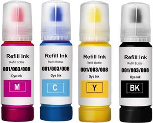 canoff 003 Ink for Ep. L3110,L3150,L3115,L3250,L3210,L3252,L3116,L1110,L3151,L3152 Black + Tri Color Combo Pack Ink Bottle