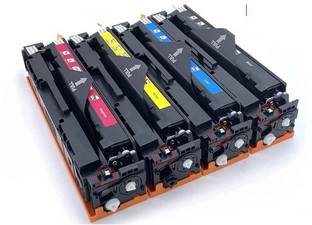 FINEJET 215A Toner Cartridge For hp Color MFP M183fw 182n M182n(4-COLOR WITH CHIP) Black + Tri Color Combo Pack Ink Cartridge