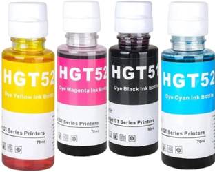 Salty HGT51 & 52 Refill ink Compatible For Ink Tank 115 310 315 319 410 415 Printers Black + Tri Color Combo Pack Ink Bottle