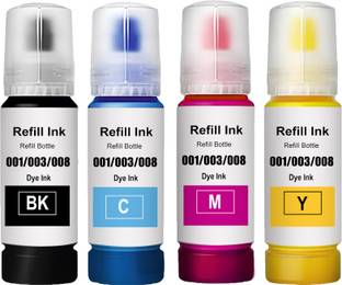 HYNEAR 003 Refill Ink Compatible for L3110, L3150, L3250, L3252 L3115, L3116, Printers Black + Tri Color Combo Pack Ink Bottle