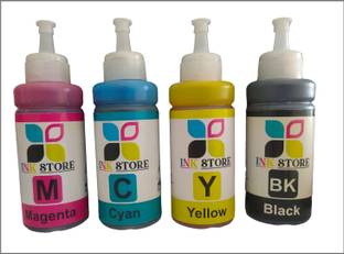 INKSTORE Epson Compatible Refill Ink Combo Pack for L-Series Black + Tri Color Combo Pack Ink Bottle