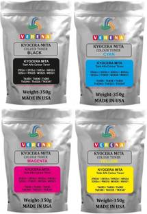 verena Ultra Dark For 2552ci 5052ci M5526 TK899 TK895 TK8349 Printer Black + Tri Color Combo Pack Ink Toner Powder