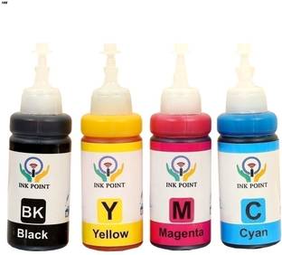 inkpoint Refill Ink for DeskJet 1112 Single Function Printer Black + Tri Color Combo Pack Ink Bottle